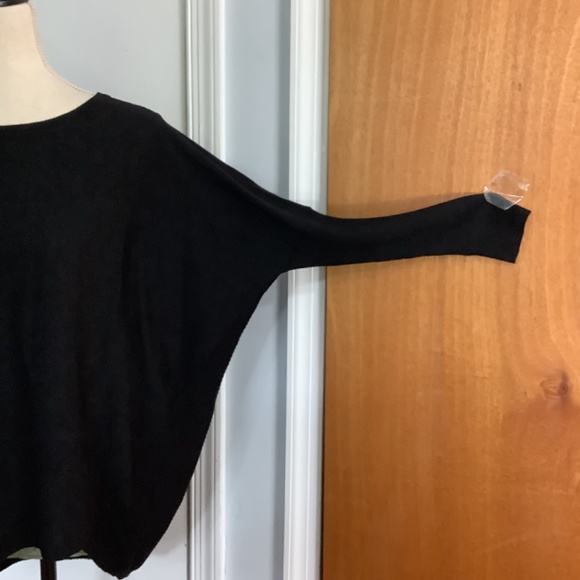 LAFAYETTE 148 SMALL BLACK WOOL SWEATER LIGHTWEIGHT DOLMAN SLEEVE RELAXED… - Picture 11 of 14